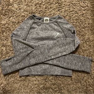 Gymshark Women's Grey Crop-top